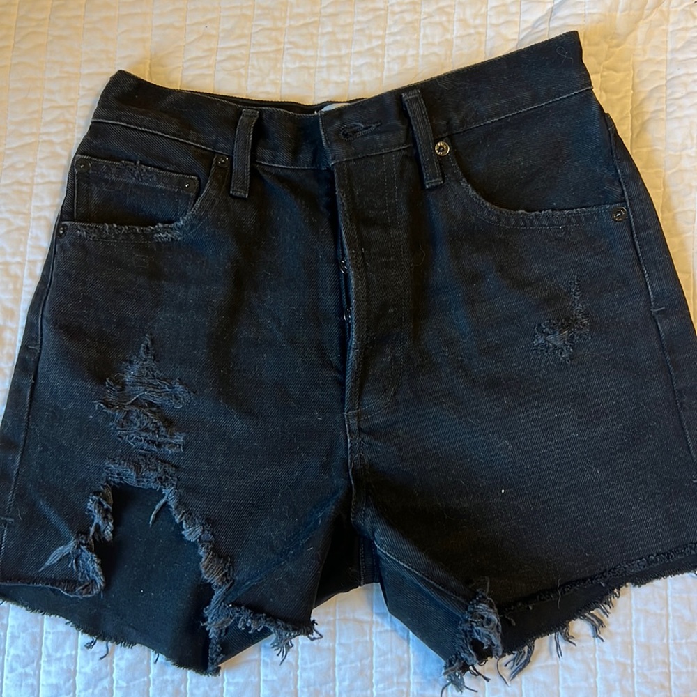 AGOLDE high waisted denim shorts